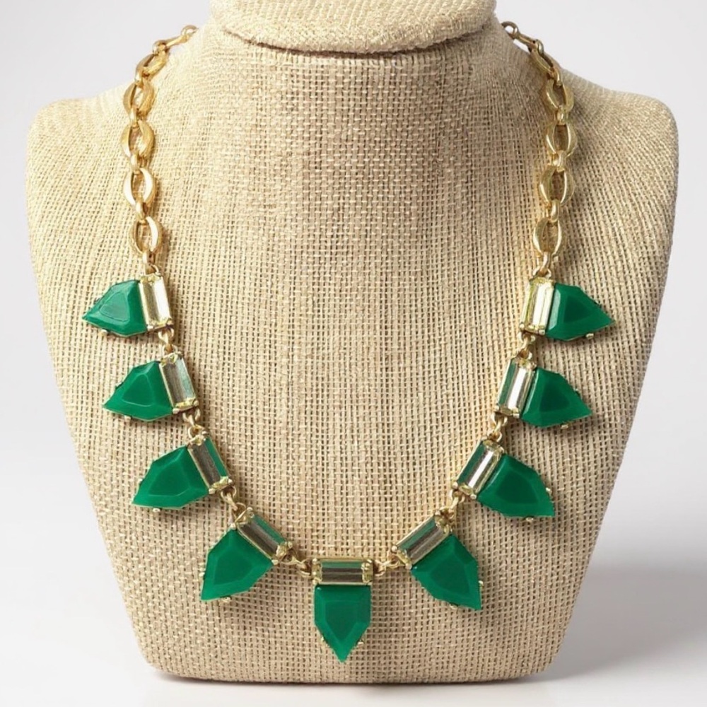 Stella & Dot Green w/ Envy Eye Candy Necklace
